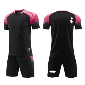 High Quality Men Printed Short Sleeve Soccer Jersey <b>Set</b> Adult Football Uniform Boy Custom Color Soccer Shirt Customized Name DIY - Product Image 2