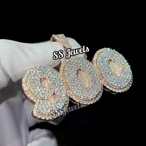 จี้900ตามสั่ง925เงินสเตอร์ลิงเครื่องประดับฮิปฮอปประดับเพชร VVS ประดับเพชรเย็นโรเดียมชุบปาร์ตี้สำหรับผู้ชายไอเดียของขวัญส่วนบุคคล - Product Image 5