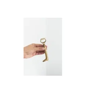 High quality brass bottle opener long shoes design custom antique metal brass wedding gift bottle opener For Sale
