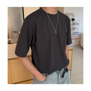 T-shirts homme unisexe basique col rond manches courtes t-shirt décontracté style sportif confortable à porter quotidiennement pour hommes et femmes H0011 - Product Image 2