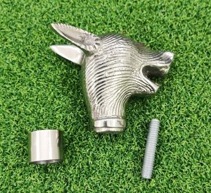Chrome Finish Dog Designer Handle for Wooden Walking Stick Canes Only Handle - Product Image 3