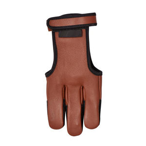 Gants de tir en cuir de buffle bicolore personnalisables Gant de sport de tir à l'arc avec bout des doigts renforcé - Product Image 1