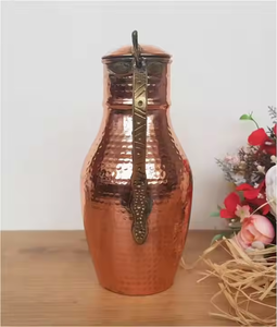 Professional Design Copper Water Jug <strong>Pitcher</strong> for <strong>Drinking</strong> Water Juice Coffee Ice Tea for Home Restaurant by crescent crafts - Product Image 4