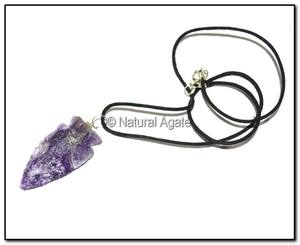 Collier de pointes de flèche en jaspe fantaisie-Colliers enroulés en fil noir - Product Image 5