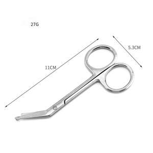 Tijeras de ostomía de acero inoxidable, tijeras médicas multiusos con punta redondeada para enfermería en el hogar, uso de emergencia al aire libre - Product Image 3