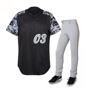 Custom Logo <b>Baseball</b> Uniform <b>Set</b> Adults 100% Polyester Breathable Anti-Bacterial Quick Dry Low MOQ 10 <b>Sets</b> Cheap Price - Product Image 5