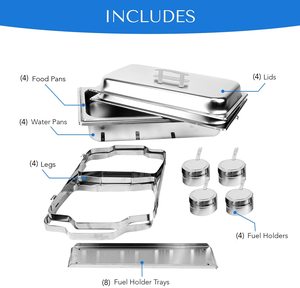 Stainless Steel <b>Buffet</b> <b>Chafing</b> <b>Dish</b> <b>Set</b> for Sale Best Hotel Ware Use Food Warmers KING INTERNATIONAL - Product Image 4