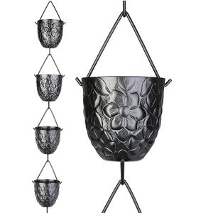 Cadena de lluvia negra de estilo americano/europeo con múltiples tazas para decoración del hogar, nuevo diseño - Product Image 1