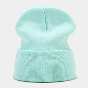 หมวกไหมพรมขนแกะถักนิตติ้งสำหรับผู้ชายหมวกบีนนี่ขน100% มีลายจุดดีไซน์จากผู้ผลิต - Product Image 5