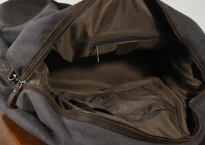 กระเป๋าผ้าแคนวาสหนังแท้แบบพกพา, กระเป๋าเดินทางสำหรับผู้ชายกระเป๋าเดินทาง LCRG-0011B ผ้าแคนวาสสำหรับเดินทางความจุขนาดใหญ่ - Product Image 5