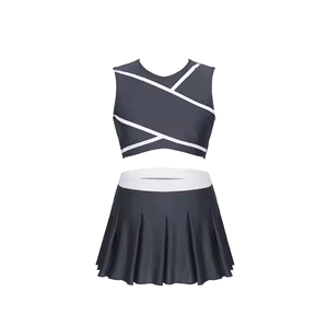 Tenues de cheerleading imprimées par transfert thermique pour adultes, vêtements d'entraînement pour tenue de cheerleading, uniformes d'entraînement personnalisés pour l'entraînement - Product Image 1