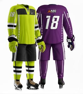 Maillots de hockey sur glace pour hommes de qualité supérieure - 100% polyester, impression personnalisée, logo sur le devant, tissu respirant, service OEM pour les clubs américains - Product Image 3