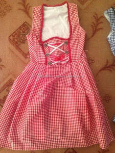 Dirndl traditionnels bavarois mi-longs, écologiques et naturels, au design lumineux, pour femmes - Product Image 3