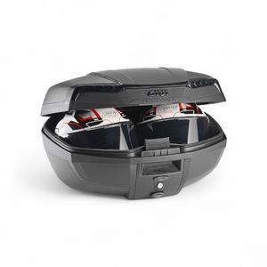 Pour GIVI E46NB Riviera Black Edition 46 Lt MONOLOCK Top Case Noir avec Couvercle en Plastique et Réflecteurs Fumés pour le Rangement - Product Image 3