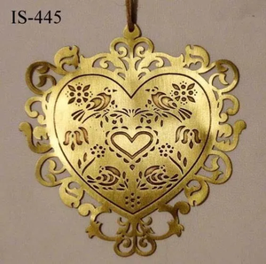 Oro forma de corazón colgante de pared Metal especial boda compromiso decoración fábrica al por mayor - Product Image 6