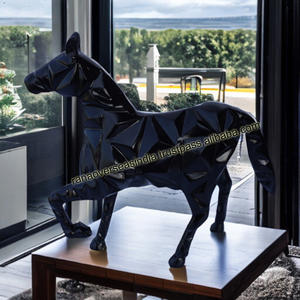 Caballo de pie, estatua de Metal de aluminio, estatuilla de Arte de caballo, decoración decorativa para el hogar, Hotel y oficina - Product Image 5