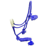 Harnais réglable en nylon tressé et cuir véritable, style western, avec boucle décorative et conchos, quincaillerie robuste, haute qualité