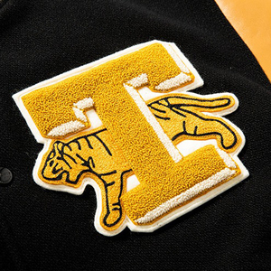 OEM Custom Men's College Varsity Letterman Jacket with Embroidery Chenille Patch <b>Stand</b> Collar Winter Season Features - Product Image 5