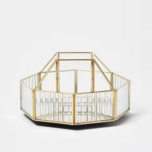 Moderno Joyero de Metal y Vidrio de Lujo, Espejo de Vidrio Antiguo, Diseño de Diferentes Formas, Decoración del Hogar, Estuches y Exhibidores - Product Image 4