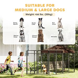 Caseta de Lujo para Perros XXL de Acero Inoxidable, Jaula Grande para Exterior con Diseño Cuadrado y Estilo Animal para Cría de Marca - Product Image 2