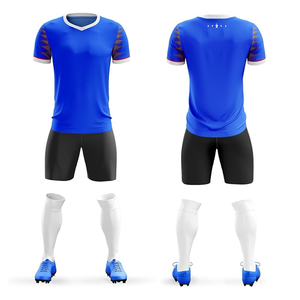 Camisetas de fútbol de secado rápido con logotipo personalizado, pantalones cortos de uniforme de equipo de fútbol Unisex impresos por sublimación completa - Product Image 2