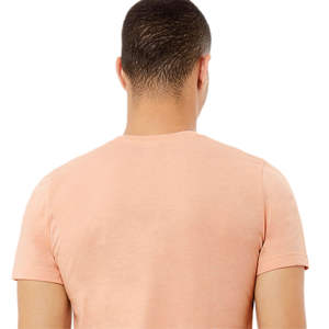 Airlume – T-Shirt à manches courtes 52% en coton peigné et à anneau, 48% polyester 32, 4.2 oz, blanc, pêche, unisexe, CVC - Product Image 6