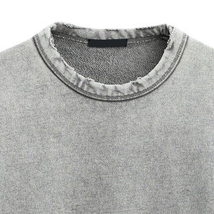 Sudaderas personalizadas con estilo para hombre, Sudadera de cuello redondo desgastada de gran tamaño para hombre, hecho en Pakistán lavado ácido, venta al por mayor, alta calidad para hombre - Product Image 6