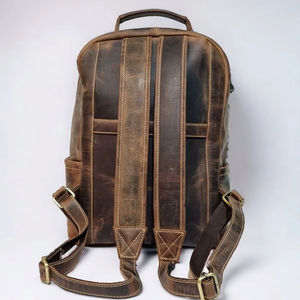 Sac à dos en cuir personnalisé sécurisé spacieux prix de gros classique fabriqué à la main affaires directes en usine remises en gros tendances - Product Image 1