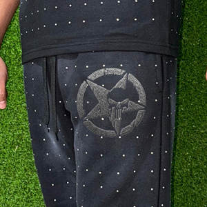 Ensemble deux pièces T-shirt et pantalon pour homme, imprimé, grande taille, respirant, style urbain, design personnalisé, collection 2026 - Product Image 2