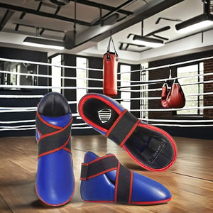 Nouveauté Chaussures de boxe rondes décoratives en cuir personnalisées avec fermeture à scratch Légères Conception de logo personnalisée à vendre - Product Image 1