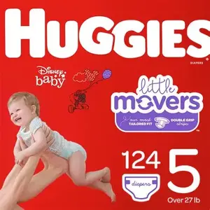 Couches Huggies taille 3, couches pour bébés Little Movers, taille 3 (7-13 kg), 156 couches (6 paquets de 26) - Product Image 2