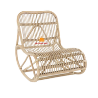 Vente en gros Vietnam Chaises d'extérieur bon marché vintage luxe en rotin relaxant fait main chaise berçante pour enfants et adultes