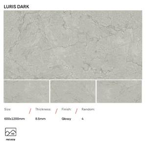 Carreaux muraux en porcelaine aspect pierre naturelle design moderne 600x1200mm, carreaux de marbre poli pleine masse émaillés pour hall, villa, école - Product Image 1