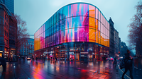 Pantalla LED Transparente y Flexible para Ventanas de Vidrio, Solución de Señalización Digital para Publicidad