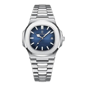 Reloj POEDAGAR para Hombre en Tono Plateado, Estilo Clásico de Negocios, Correa de Metal - Product Image 3