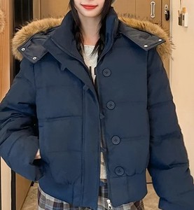 Top Trending Fur Hooded Puffer Jacket Nueva venta al por mayor con estilo de las mujeres de la cremallera de la chaqueta impermeable de invierno Fabricante - Product Image 2