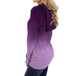 Sweat à capuche à effet dégradé avec logo et poche kangourou, style pull-over, design premium, prix de gros pour les acheteurs en gros - Product Image 2