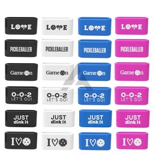 Bandes de poignée de raquette de pickleball personnalisées, en caoutchouc de silicone, prix bas, durables, extensibles, antidérapantes, bandes de poignée de raquette de pickleball - Product Image 2