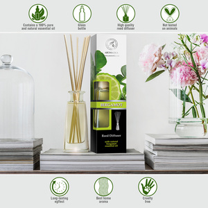 Aromatika Bergamot Reed Diffuser 100ml Glass Bottle with Natural <b>Essential</b> <b>Oil</b> Long Lasting Aroma Fragrance <b>Set</b> - Product Image 3
