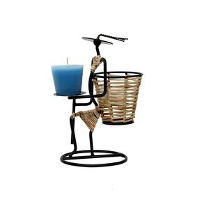 Bougeoir décoratif structuré en métal fait à la main avec cadre en fil métallique, pièce maîtresse de table de Noël, bougeoirs de vente chaude - Product Image 3