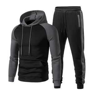 Ensemble sweat à capuche et jogging en coton 2 pièces Survêtement de luxe survêtements et pantalons de survêtement brodés pour hommes Logo personnalisé - Product Image 3