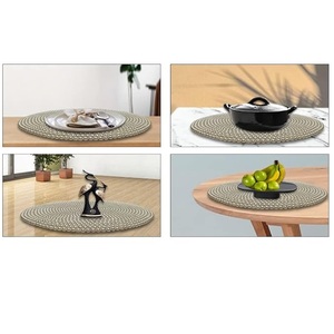 Haute qualité Design géométrique verre perlé couture broderie Pad Glam Style napperon pour cuisine maison décor de table - Product Image 4