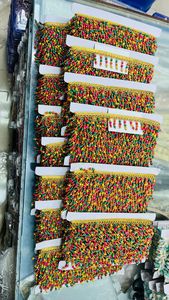 ลูกปัดประดับลูกปัดมือสไตล์วินเทจสำหรับเสื้อผ้าแนวกูตูร์และดีไซน์แฟชั่นลูกปัดหลากสีสำหรับตัดแต่งชนเผ่าและเสื้อผ้าแบบดั้งเดิม - Product Image 2