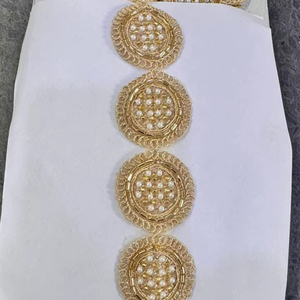 Encaje Floral Ecológico con Cuentas Bordadas para Vestidos de Novia, Bolsos, Textiles para el Hogar y Más - Product Image 1