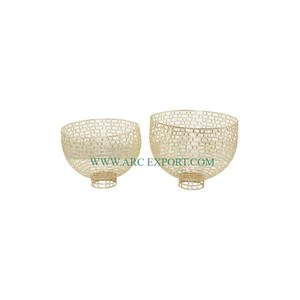 Standard Top Vente Plaqué Or Décoration De Table Plateau De Serveur De Nourriture Qualité Premium Look Unique Décor À La Maison Bols De Nourriture - Product Image 2