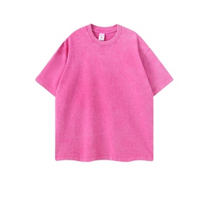 Por encargo de los hombres de gran tamaño suelta gota hombro diseñador pesado Vintage ácido lavado camiseta con patrón de impresión - Product Image 1