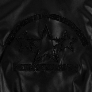 2024 New OEM Custom LOgo Fashion Outdoor Men Streetwear Leather <b>Patchwork</b> Crop Varsity <b>Jacket</b> - Product Image 6