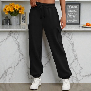 Bulk <b>Wholesale</b> Pants Cotton Blend Sports Gym Training Casual Style With Modern Design Graphic Embroidered <b>Flared</b> Joggers - Product Image 3