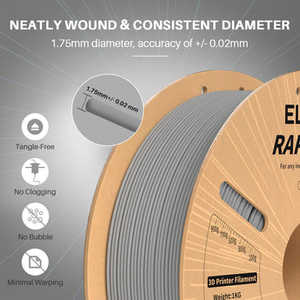 Filament d'imprimante 3D Elegoo Rapid PLA Plus 10 kg Gris Variété TPE PCL HIPS PETG TPU ABS PA PP PPS PEEK Nylon POM Extrudé - Product Image 4
