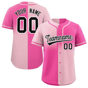 Maillot de baseball Manufacture Button avec design fendu à double tonalité et dégradé vertical pour les commandes d'équipe et OEM - Product Image 6